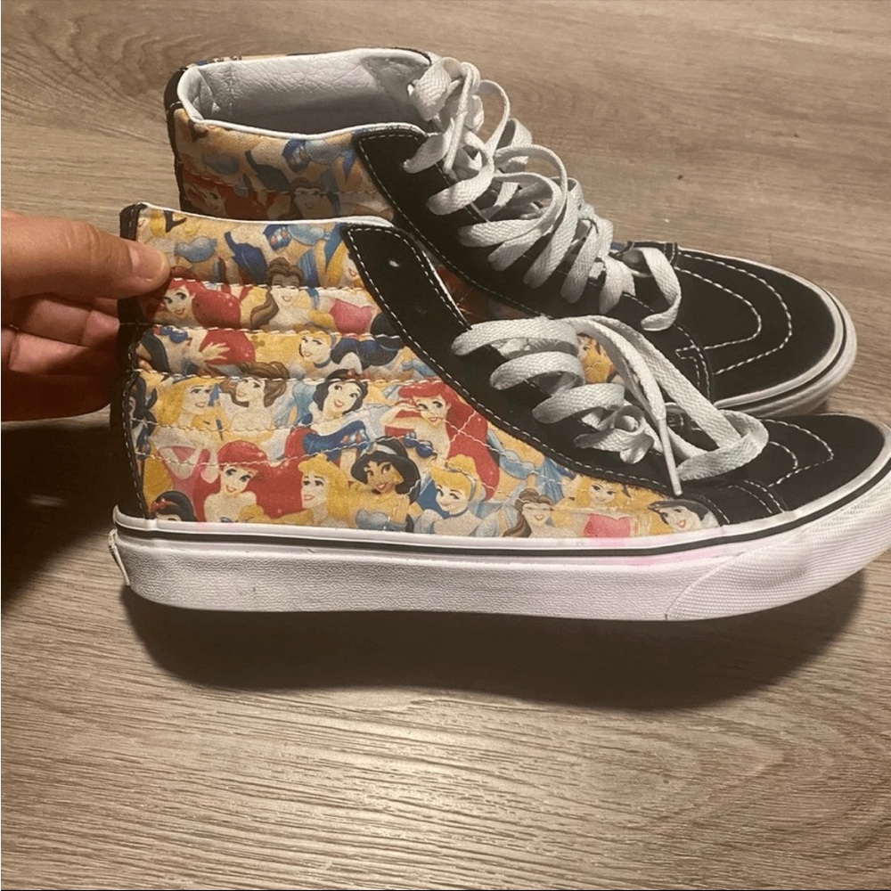 Disney Black High-Top Sneakers with Vibrant Character Print